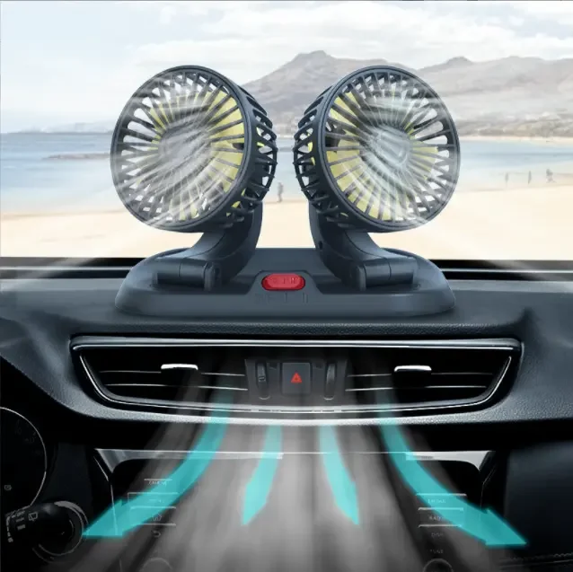 Car Electric Fans 12v/24v Cooling Car Interior Usb 360 Rotatable Cool