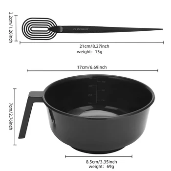 Factory Direct Color Tint Bowl Handle Big Size Salon Hair Dye Color Black Bowl