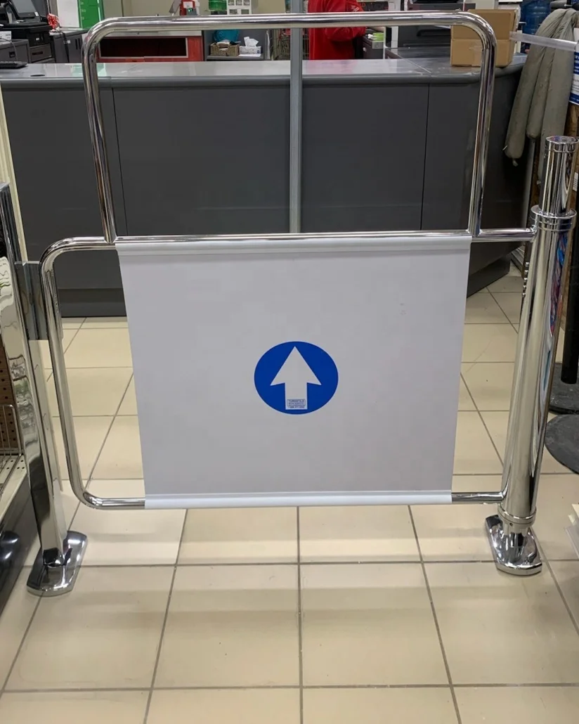 Supermarket Exit Control Counter Checkout Safety Manual Turnstile
