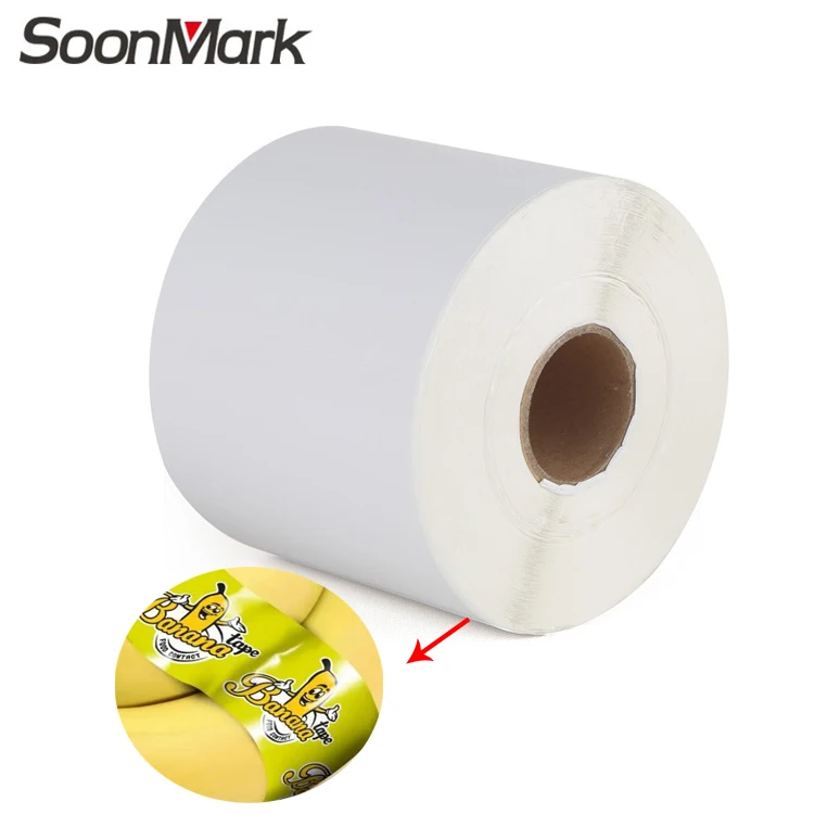 4X6 Thermal Label Roll Printing Blank Shipping Label Sticker Banana Label Sticker for Supermarket Thermal Printer