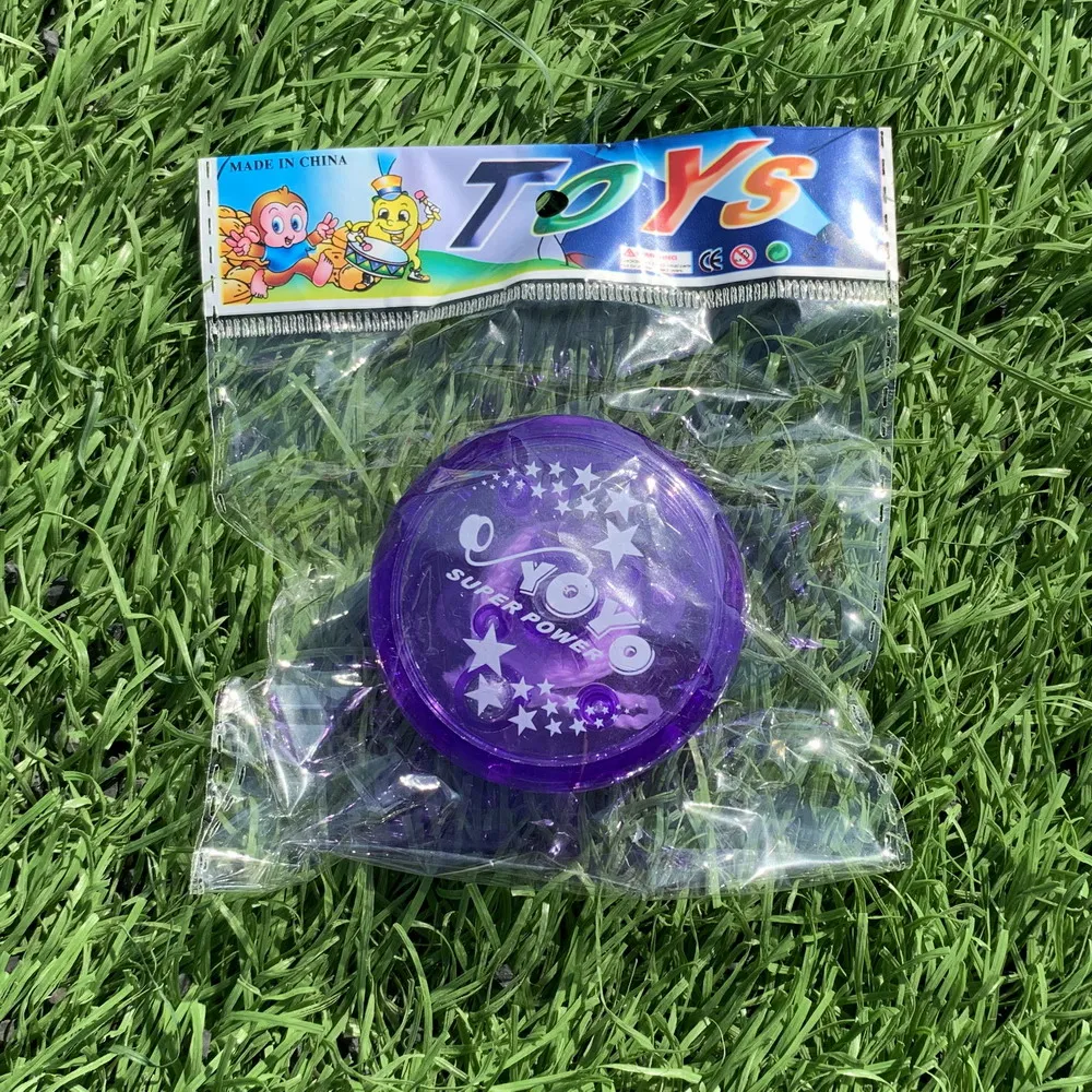 Шар-йо с принтом логотипа на заказ, Детский прозрачный пластиковый двойной клатч, игрушка Йо-Йо со светодиодной подсветкой