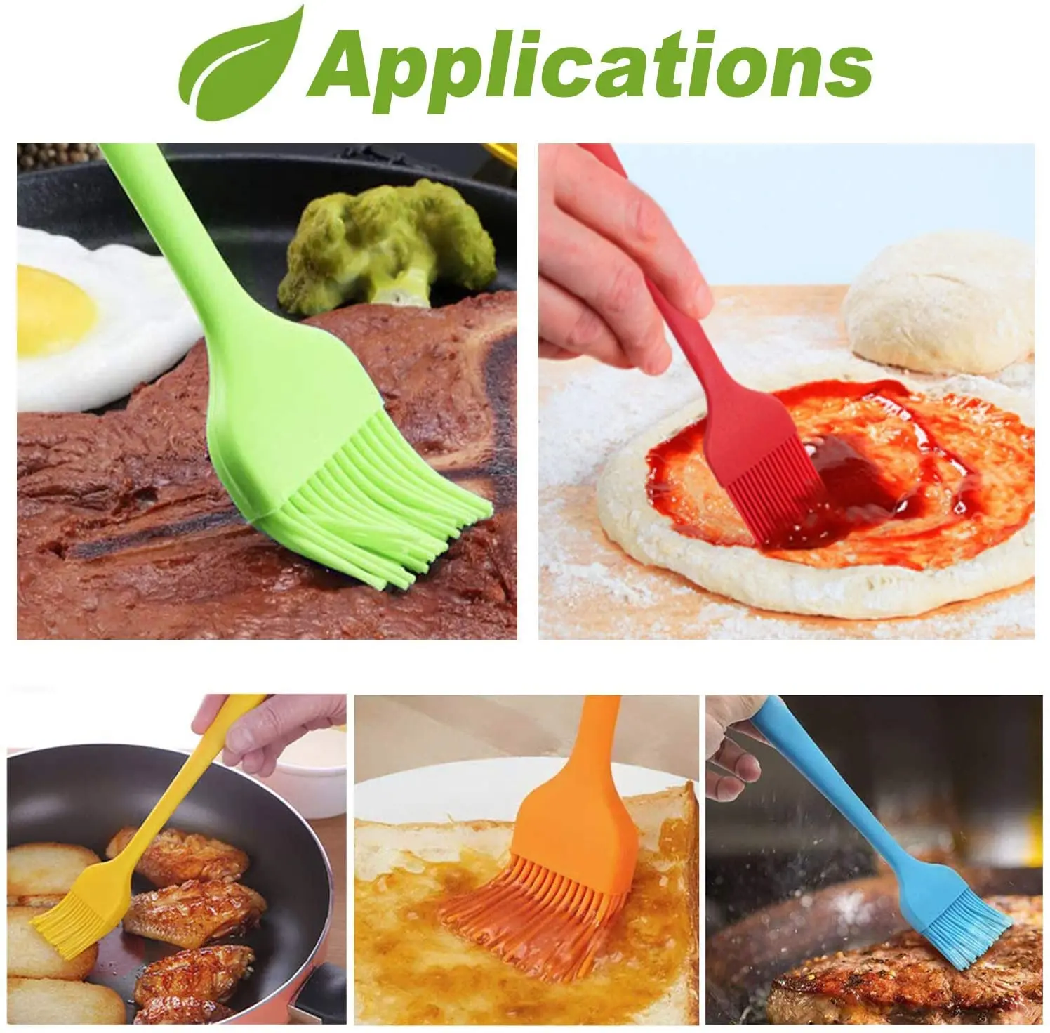 Silicone Basting Pastry Brush for Kitchen BBQ Use Food Safe Durable Reusable Eco-Friendly Spreading Oil Butter Pastries Baking supplier