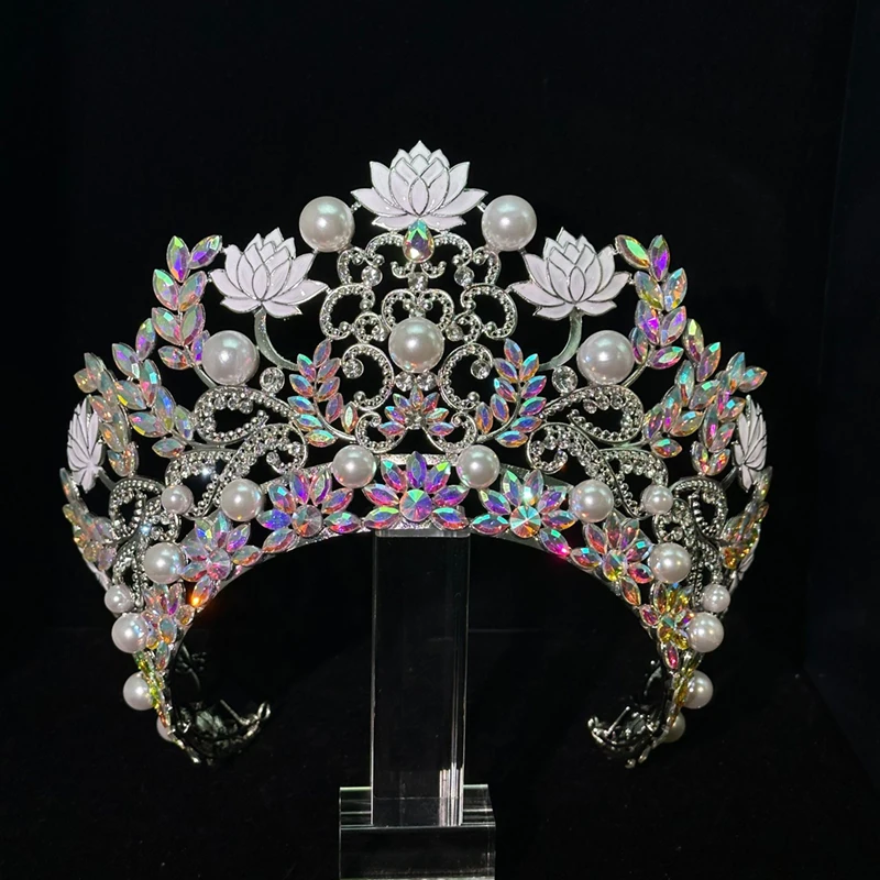 Amelie bridal AB Rhinestone Pearl Beauty Princess Pageant  display picture 3