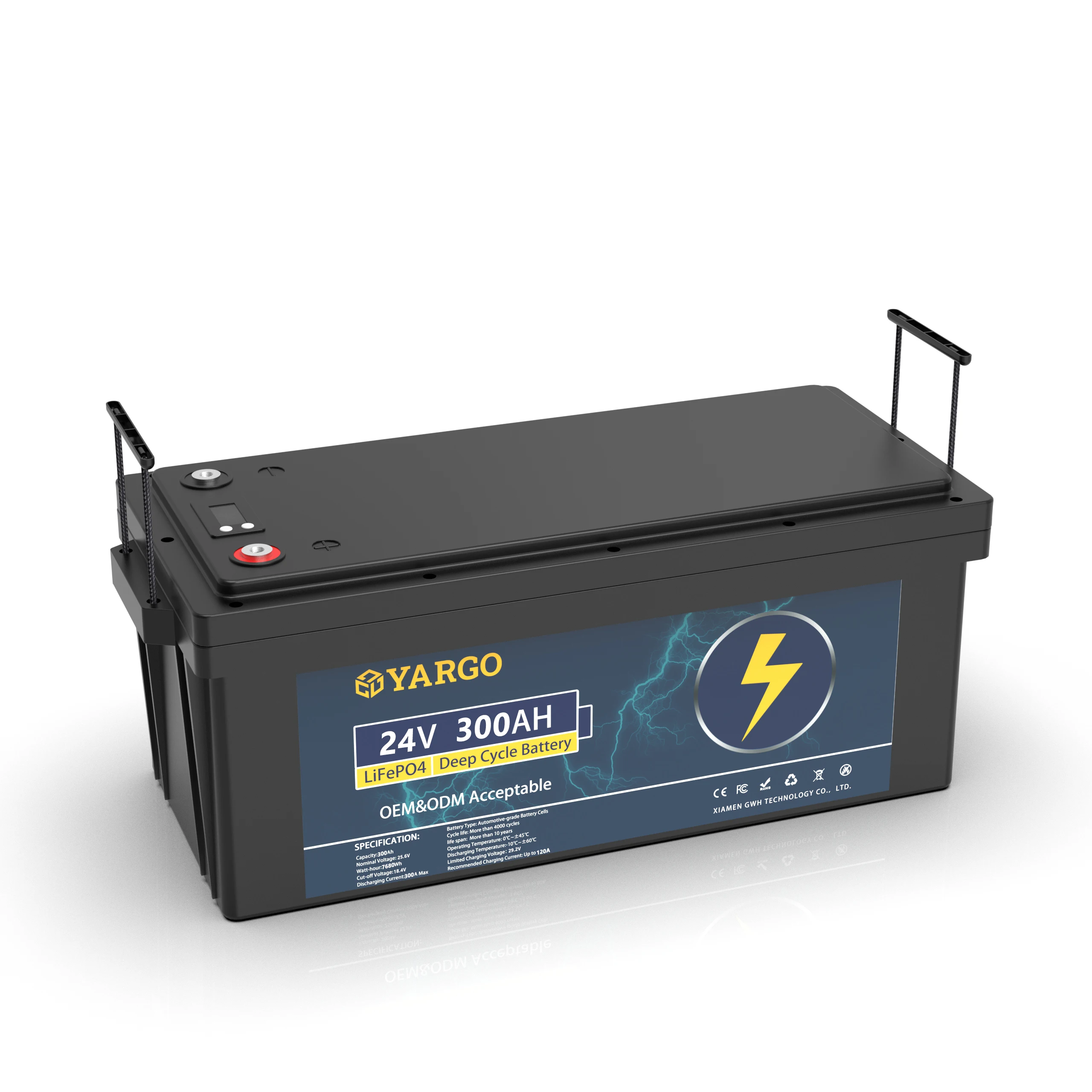 Oem Yargo 24v 300ah Lifepo4 Deep Cycle Battery Lithium Ion Battery