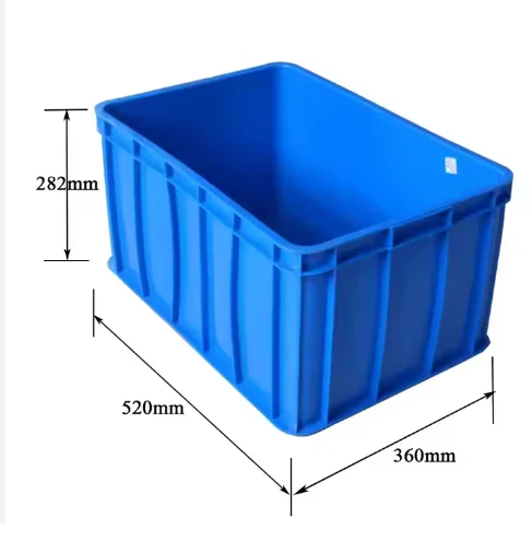 520*360*282mm Durable Solid Non-Folding Turnover Crate Product Category Crates