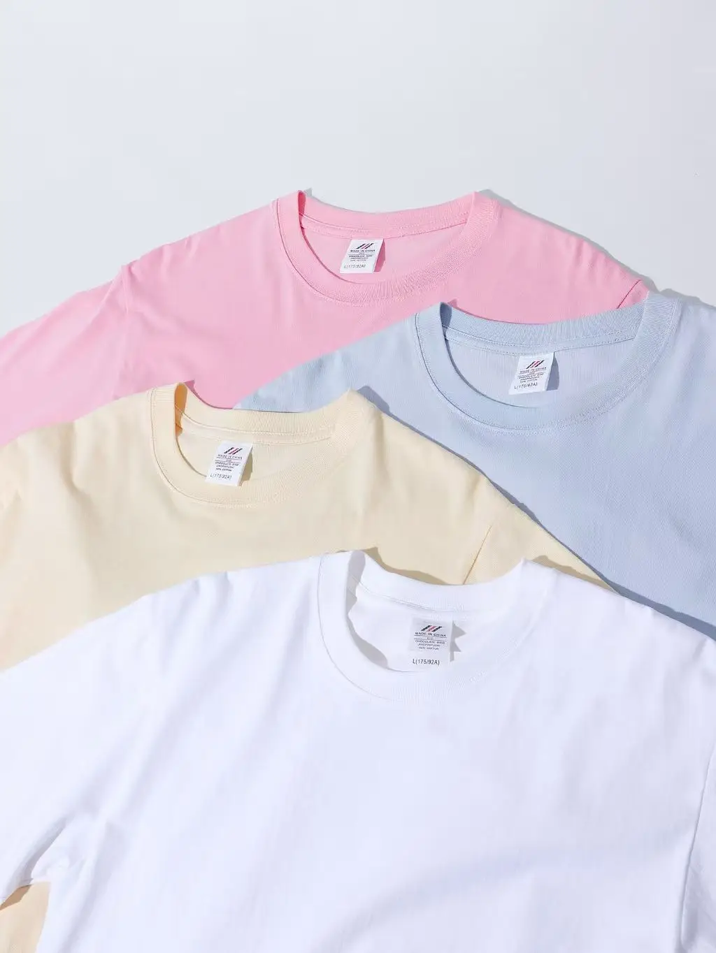 NINER9 33 Color 230g Pure Cotton Short Sleeved Men’s and Women’s Base Shirt Solid Color Basic Half Sleeve Custom logo preview 3