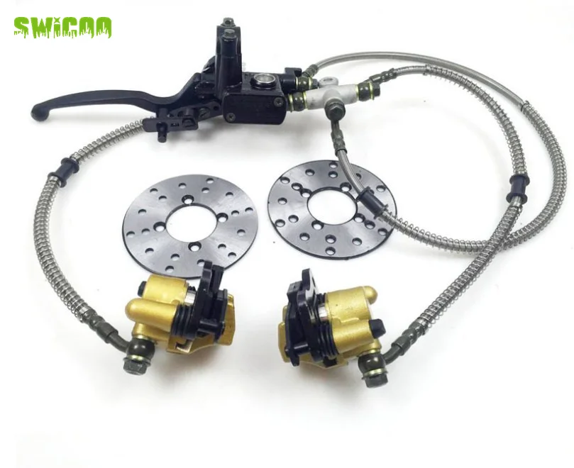 Front Hydraulic Disc Brake Caliper and Brake Lever 110cc 125 ATV Quad Dirt Bike Go Kart Brake Assembly