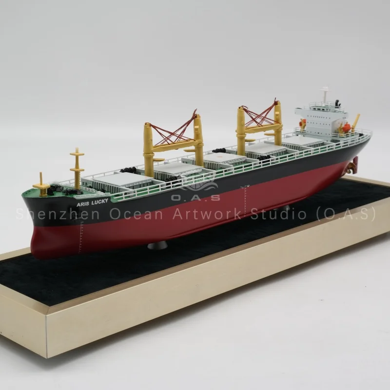 Meticulously crafted bulk cargo ship model inspired by classic Korean shipyards design, serving as a professional ship construction model for display and collection.It features a highly restored deck model and complete bottom view of ship structure, presenting authentic vessel manufacturing details with high simulation.Adopting premium materials and fine workmanship, this delicate marine ornament is ideal for corporate gifts, exhibition displays and industry research.Custom logos, sizes and painting are available. We support bulk production and wholesale, supplying high-quality ship models for shipyards and maritime enterprises.Amber@vesselmodel.com Tel: +86 18038048785