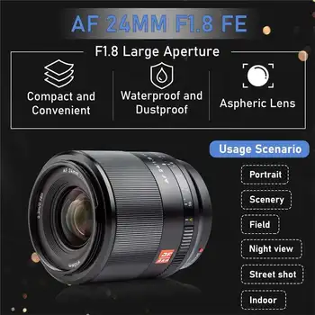 Viltrox 24mm F1.8 FE Camera Lenses Full Frame Auto Focus Wide Angle Prime Lens for A6500 A6300 A6000 A7 A7RIV A7RIII A7III A7II detail image