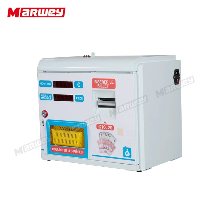 Customized Wall Mounted Coin Exchange Machine Mini Token Changer Small Atm Bill To Coin Change