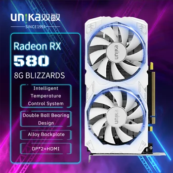 Brand New UNIKA AMD Radeon RX 580 BLIZZARDS 8GB GDDR5 Graphics