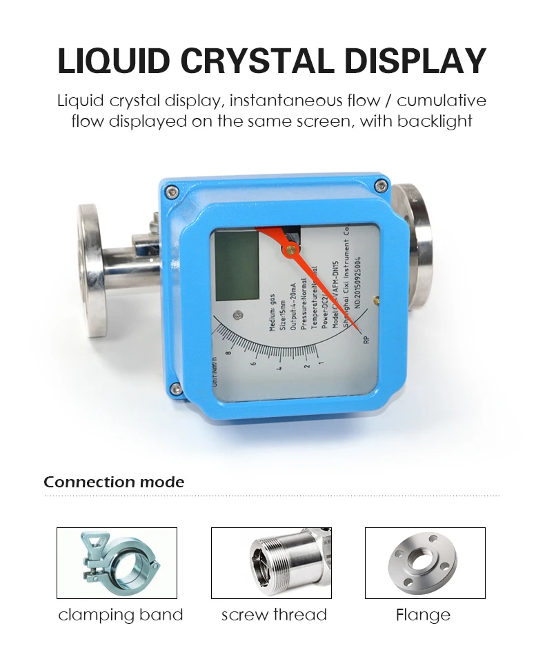 High Pressure Wet Type Liquid Gas Rotameter High Accuracy Variable Area Metal Tube Flow Meter Rotameter