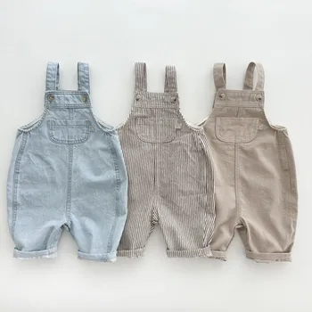 2023 New Baby Boy Trousers Solid Infant Overalls For Boys Girls Clothes Kids Casual Loose Pants