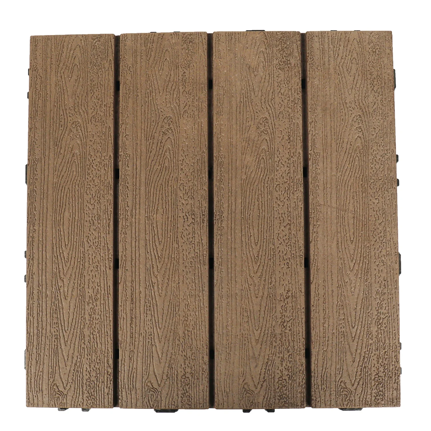 300x300x25 Mm WPC DIY Interlocking Modular Deck Tiles XF-N008E