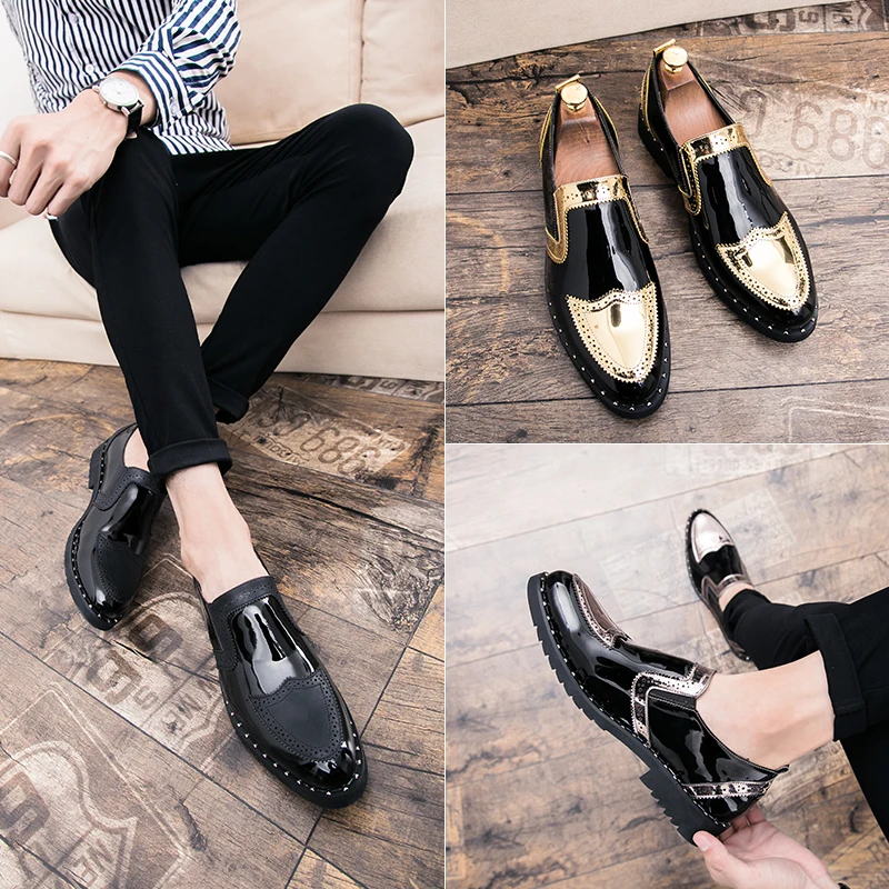 
 Лидер продаж, мужские кроссовки из натуральной кожи золотого цвета для активного отдыха  