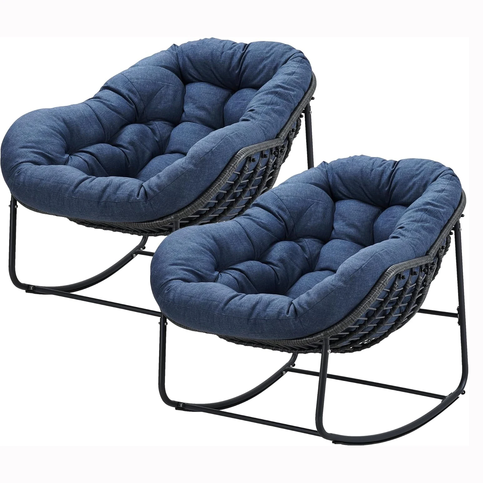 Arm Chair Factory Wholesale Unique Design Cozy  Recliner Reclining Folded  Rocker Rocking Arm Chair with Padded Cushion