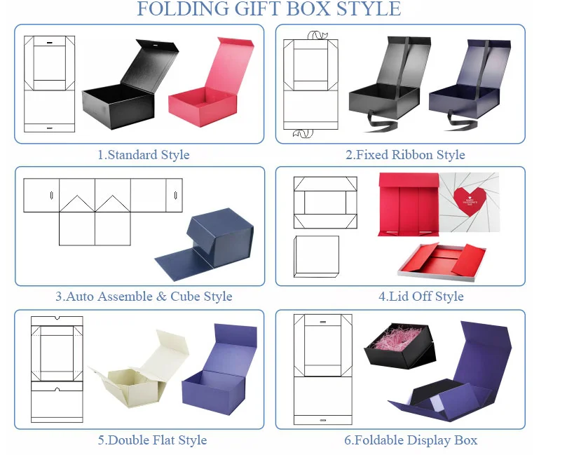 Luxury Christmas Paper Gift Boxes Ready Ship Ribbon-varnishing Glossy ...