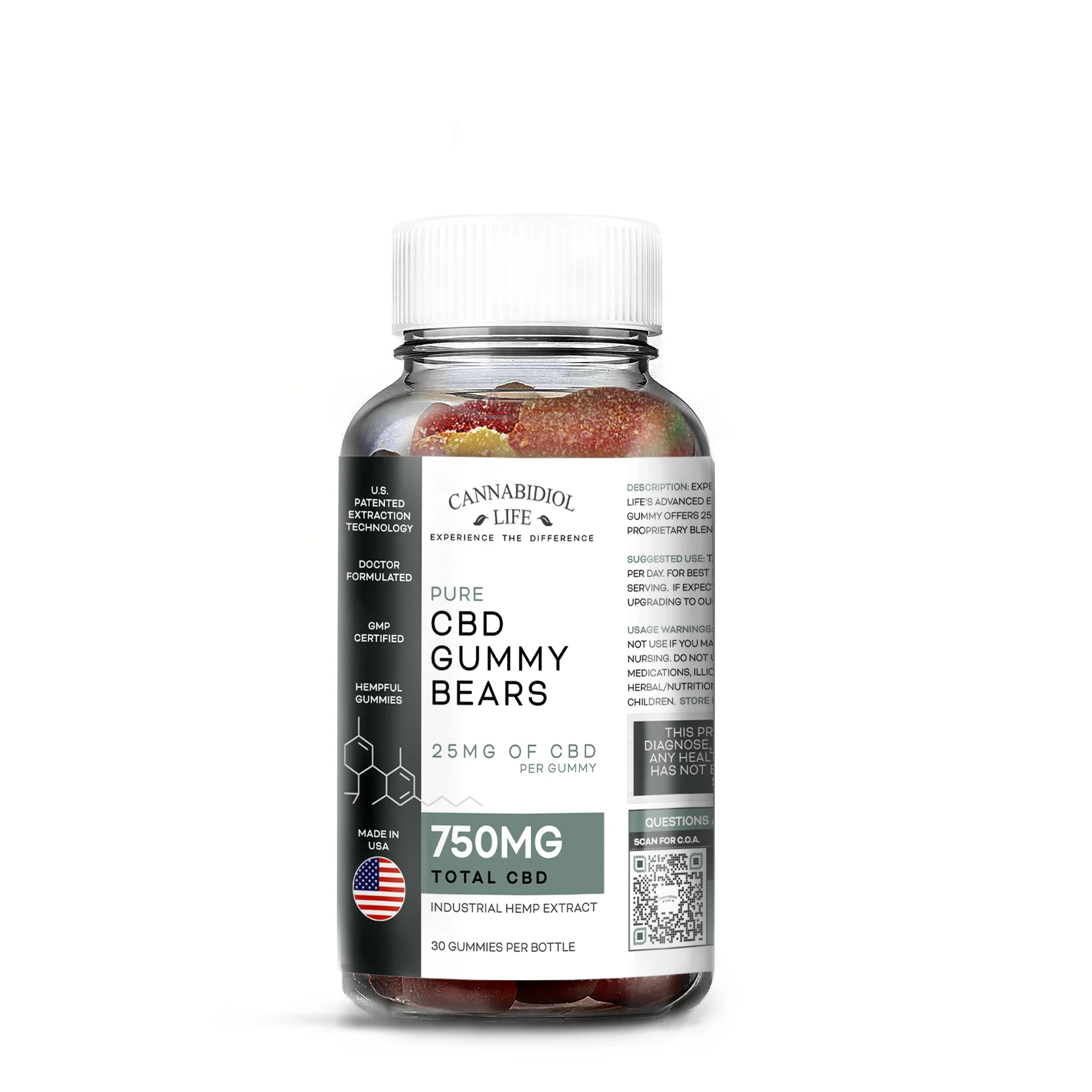 
 CBD GUMMY BEARS | 750 мг без THC  