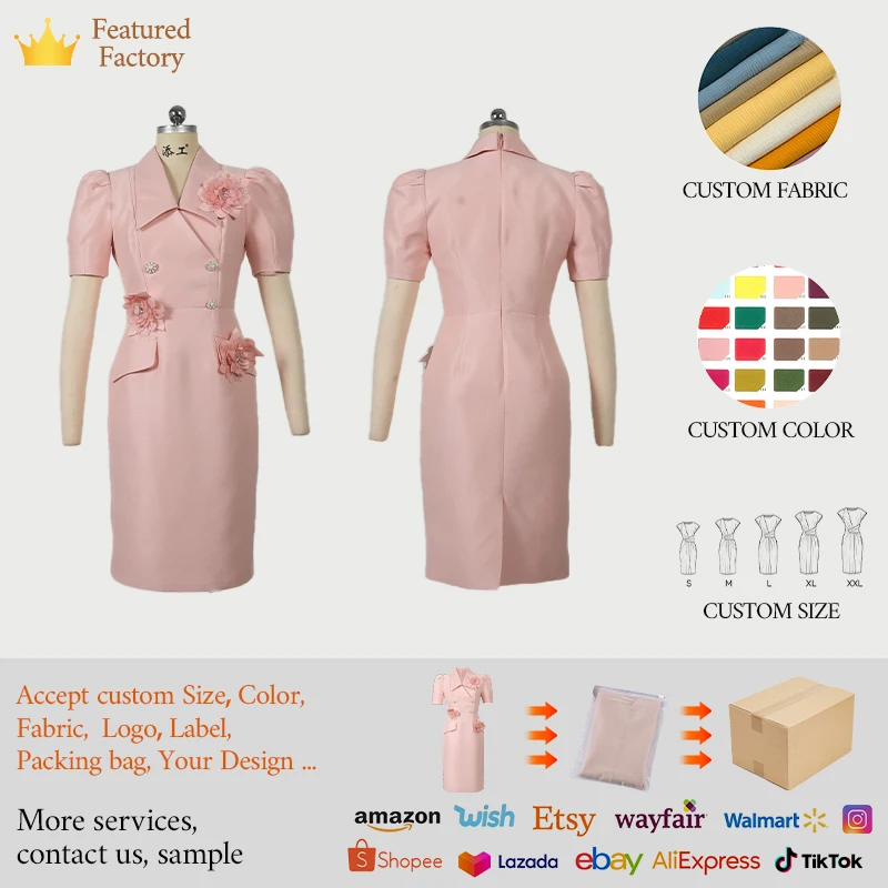 Elegant Plus Size Summer Short Sleeve Office Dresses for Women - Business  Casual Work Dress, Midi Length, Eco-Friendly