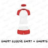 Red shorts set
