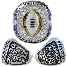 NCAA 2024 Championship Ring Michigan Eco-friendly Alloy Men's Classic Jewelry Fashion Popular Ring Manufacturers Wholesale