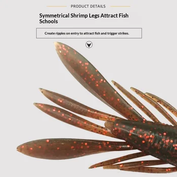 Stainless Steel 7g/4g Flexible Fish-Attracting Bionic Self-Walking Shrimp-Shaped Artificial Soft Bait Sea Fishing Lure 6 Pack No – Soft Lure – view 5