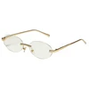 Gold frame-white lens