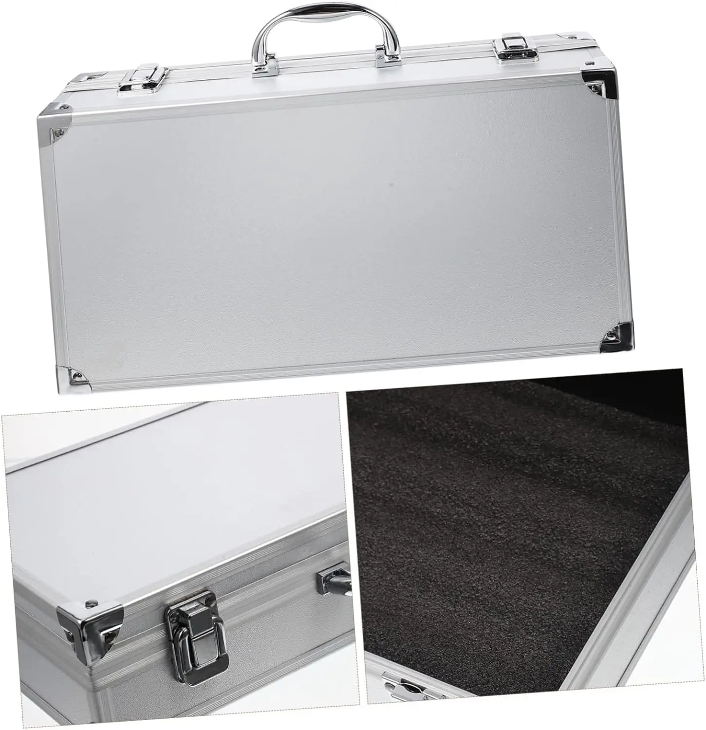 2pcs Briefcases Instrument Carrying case Locking Briefcase Makeup Organizer Briefcase Toolbox Art Supplies Organizer
