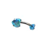 Titanium color + blue love stone