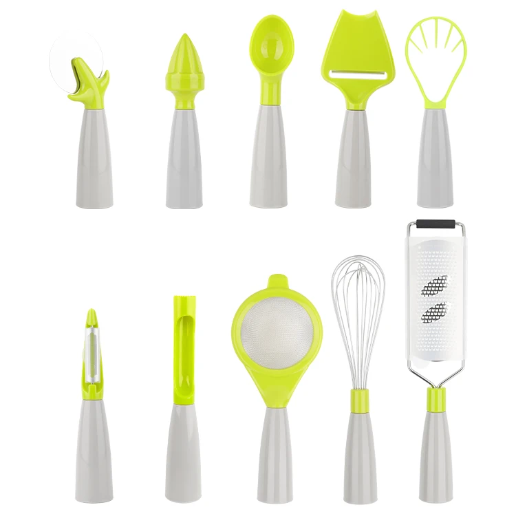 2024 High Quality Multi Abs Standing Kitchen Gadget Set Food Filter Screen Melon Planer Egg Beater Cheese Planer Bottle Opener