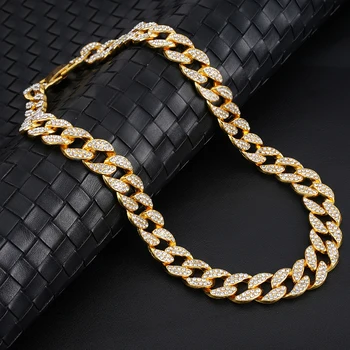 Collana Cubana Con Zirconi In Ottone Da 14 Mm Alla Moda Da - Foto 6