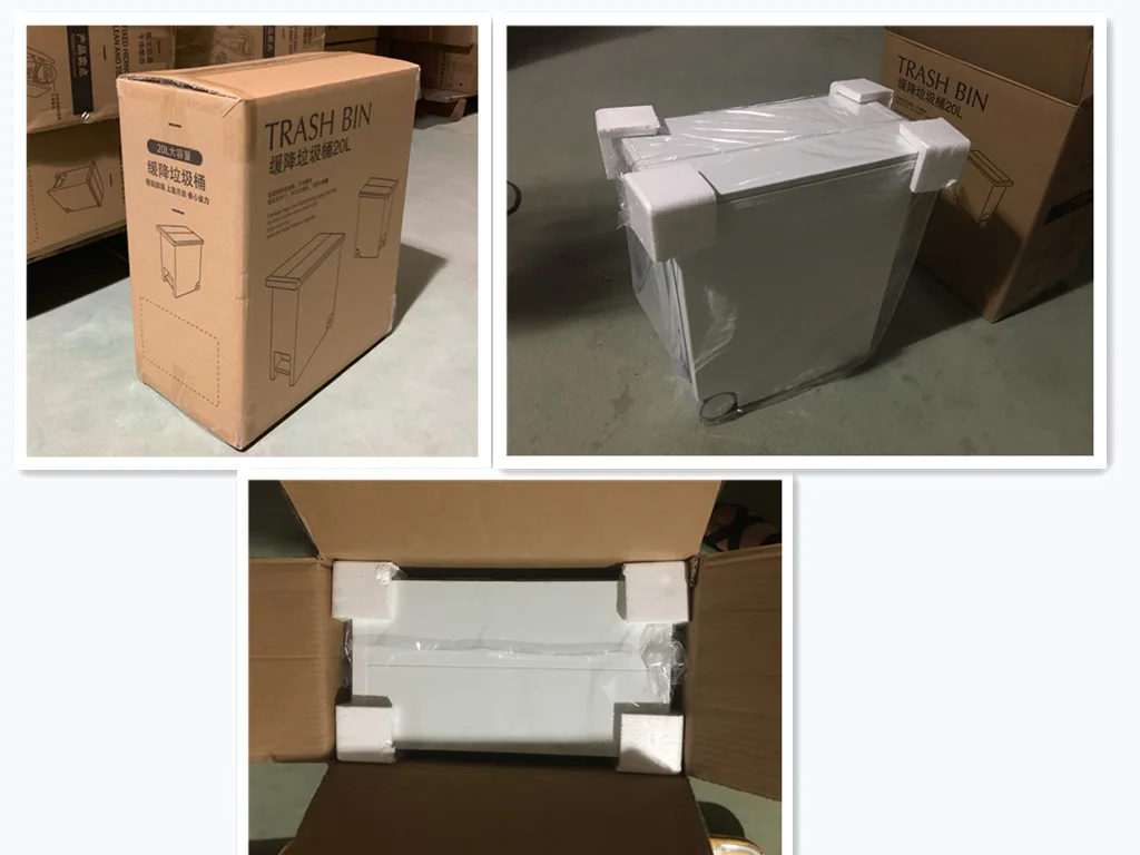 Бытовой мусорный большой контейнер, пластиковый классический контейнер для мусора на 360 колесах, кухонный контейнер для мусора, белая крышка