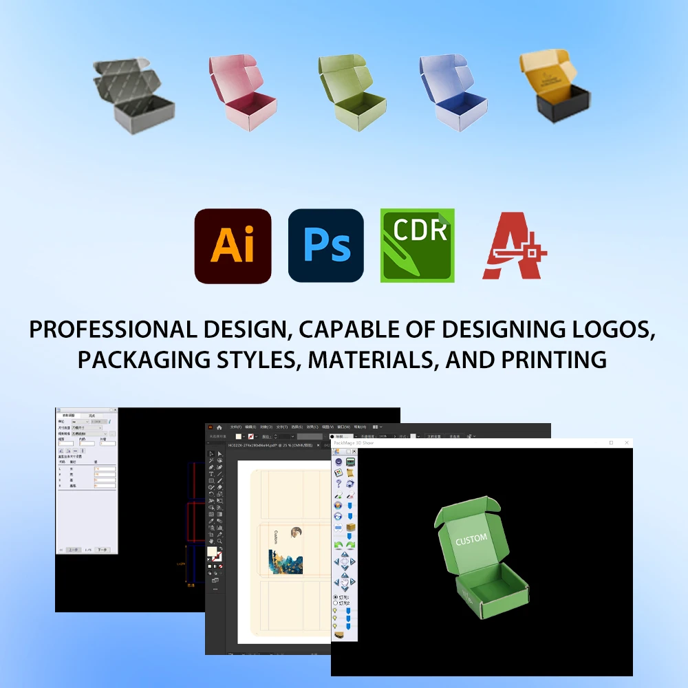 Scatole personalizzate in cartone ondulato: extra-large, colorate, a doppia faccia, in cartoncino bianco