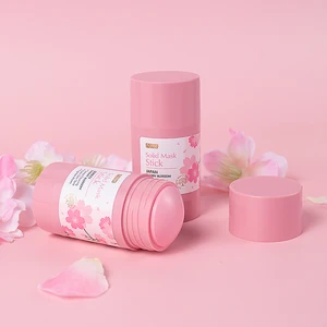 Custom Whitening Deep Cleansing Black Head Acne Removing Niacinamide Sakura Solid Face Mud Mask Stick