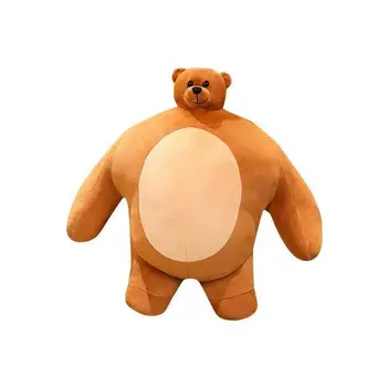 Cute Little Bear Plush Toy Pillow Gift American Cross-Border Big Body Kingdom Doll Funny Design PP Cotton Filling Stress Relief