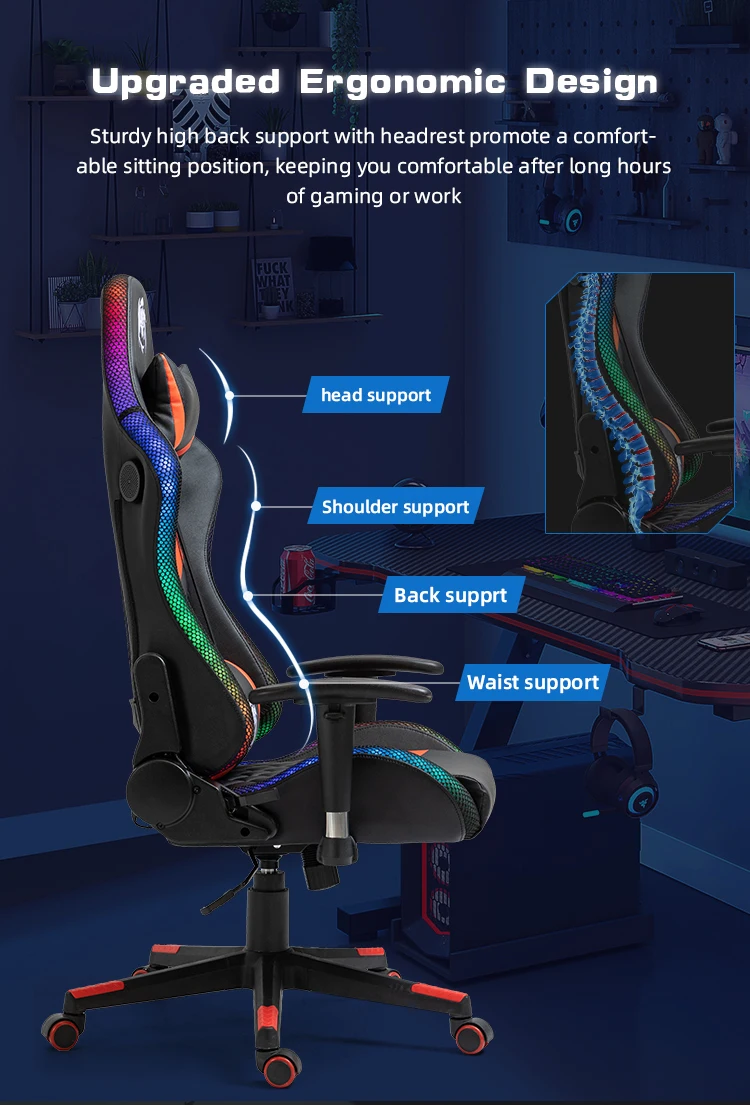 Wholesale Gaming Chair With Led Lights And Speakers Professional