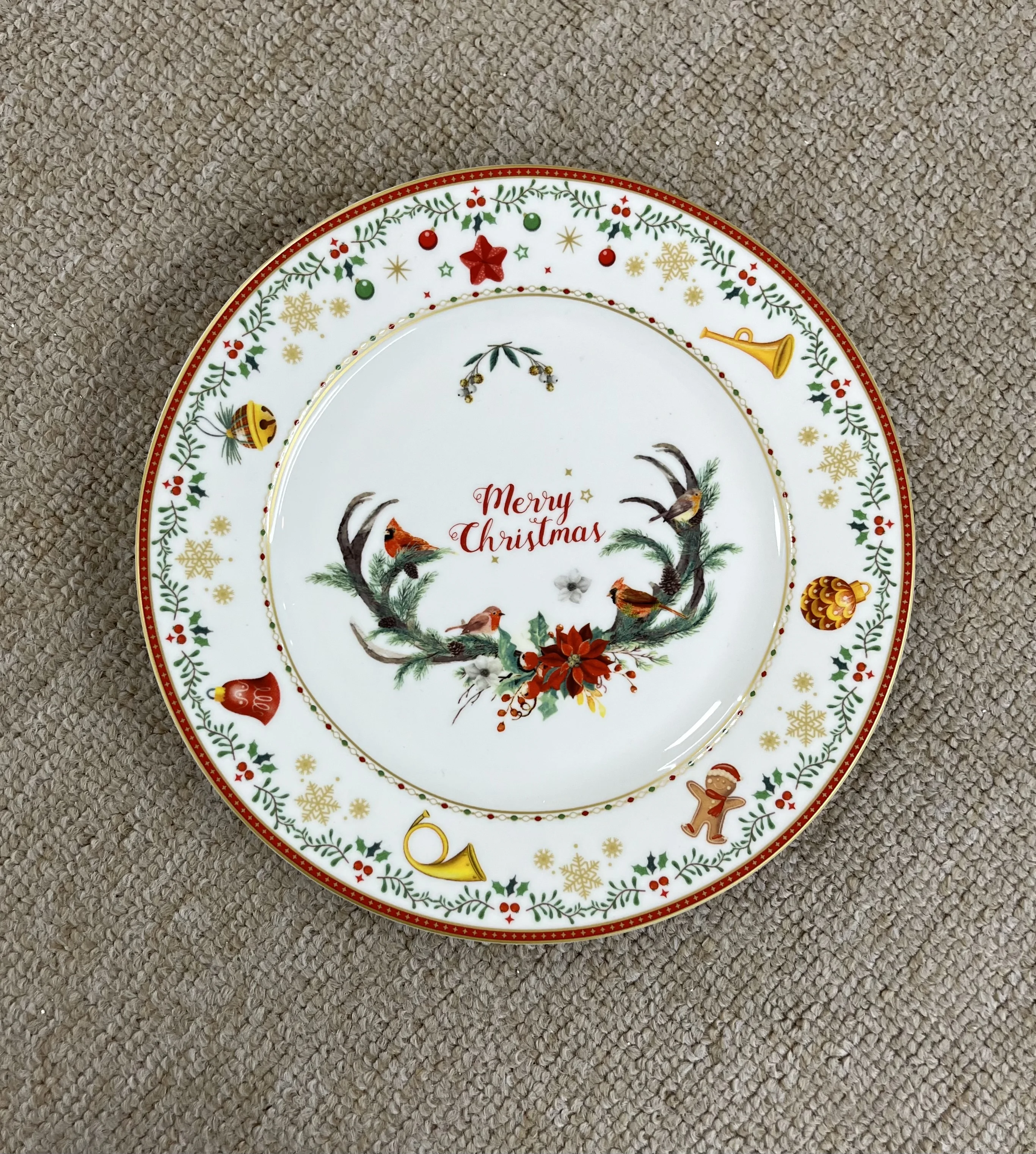 Taohui Christmas Moose Collection Ceramics Porcelain Dinnerware Dish Plates details