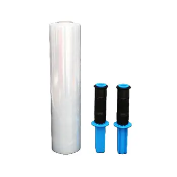 LLDPE Stretch Film 50cm*300m*20mic Translucent Soft Plastic Packaging for Painting Aerosol Industrial and Chemical Use