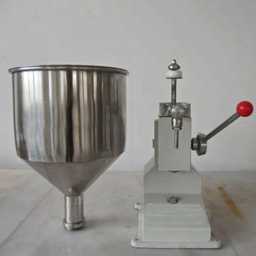 Manual 5ml 10ml 25ml 50ml Mini Bottle Oil Liquid Paste Filling Machine with 10 Litre Hopper