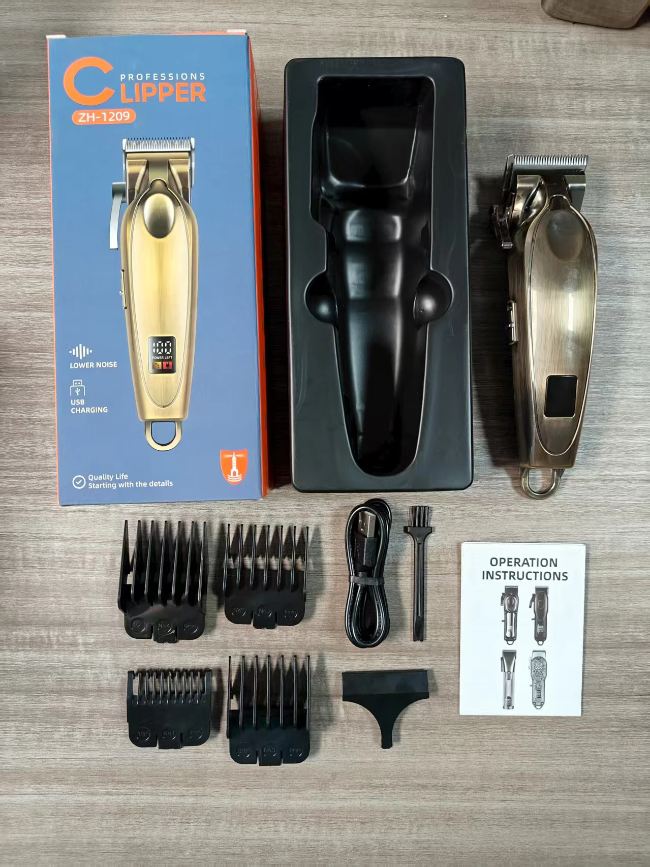 Professional Custom Men's Haircut Machine Household Electric Hair for Clipper in English Operating Language for Hotel Use manufacture