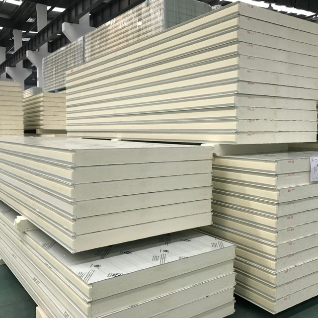 50mm 75mm 100mm sandwich panel fireproof wall color both sides pir pu wall panels for cold room