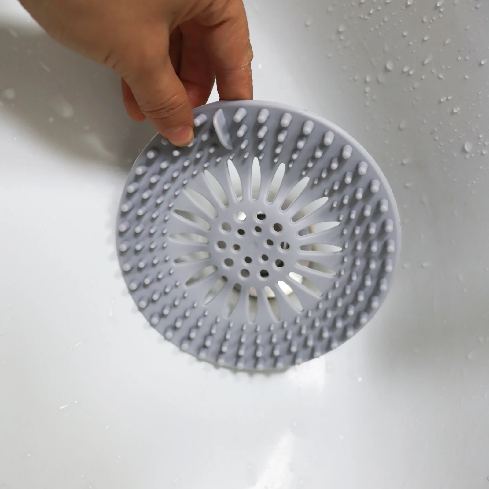 Silicone Sink Cover Strainer Hair Catcher Durable Silicone Hair Stopper ...