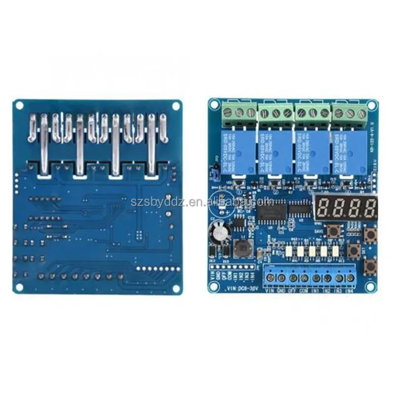 36V Relay Module 4-channel Multifunction Time Delay Relay Interface ...