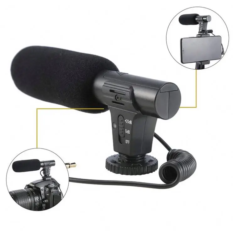 Digital Camera Audio Recorder Wireless Collar Microphone Youtuber Vlogging Video Mic for Mobile Shotgun Microphone