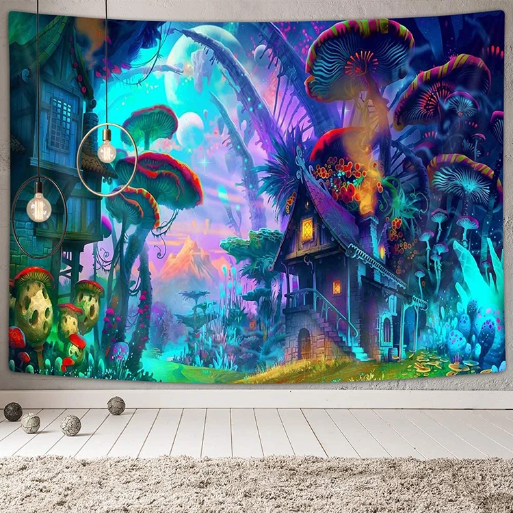 forest 3D Printing wholesale custom art wall forest trippy tapestry sexy bulk Alibaba