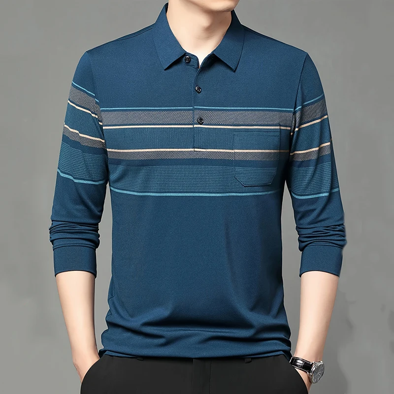Wholesale Business Casual Classic Custom Long Polo T Shirt - Main Image
