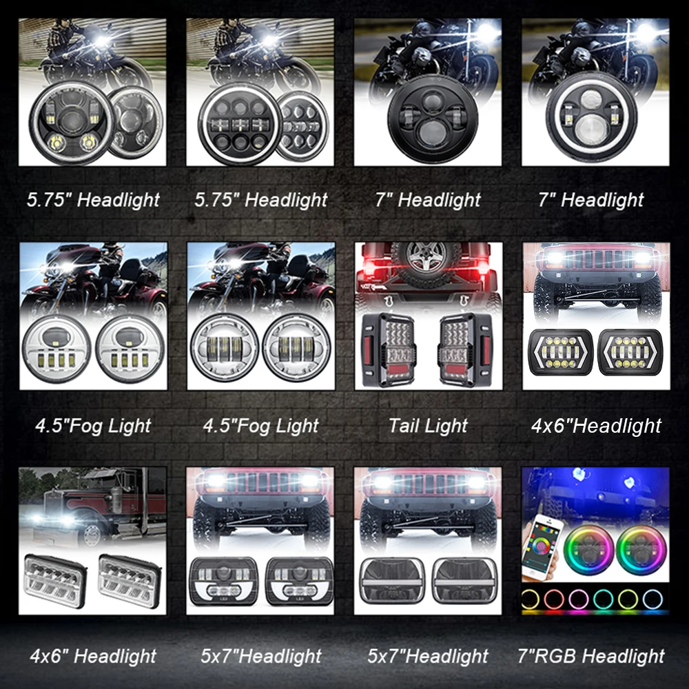 thumbnail image 2 of CHS RGB Multi-Color Halo Kit For Jeep Liberty 2008-2013 – 12V, Front Headlight Halo Rings, CHS-JE-LI0813-V3H 2 of 6