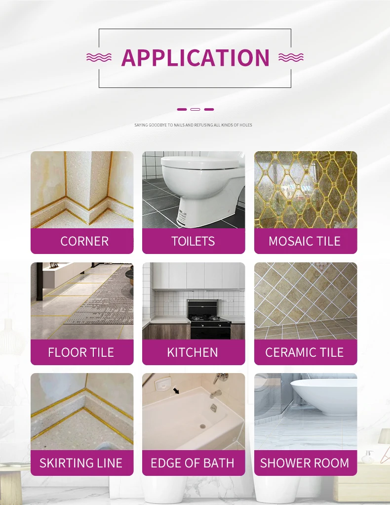 High Quality Gap Sealing Adhesives Glues Marble Silicone Sealant Tiles