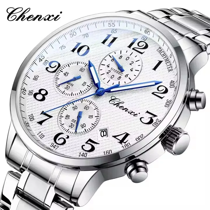 シオチチ CHENXI 947 Men's Watch - Fashion Stainless Steel Sport Chronograph