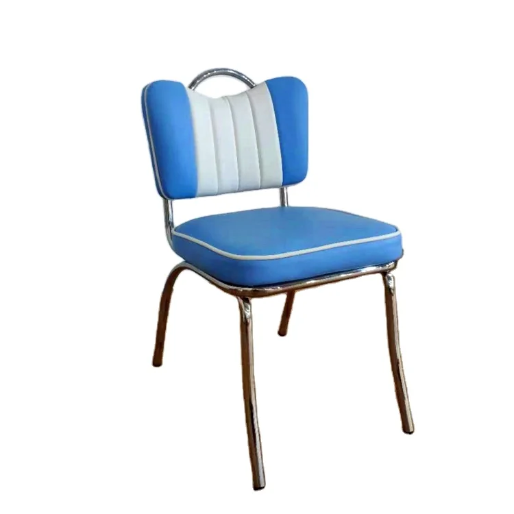 1950s Стиль Ретро американский винтажный промышленный обеденный металлический стул